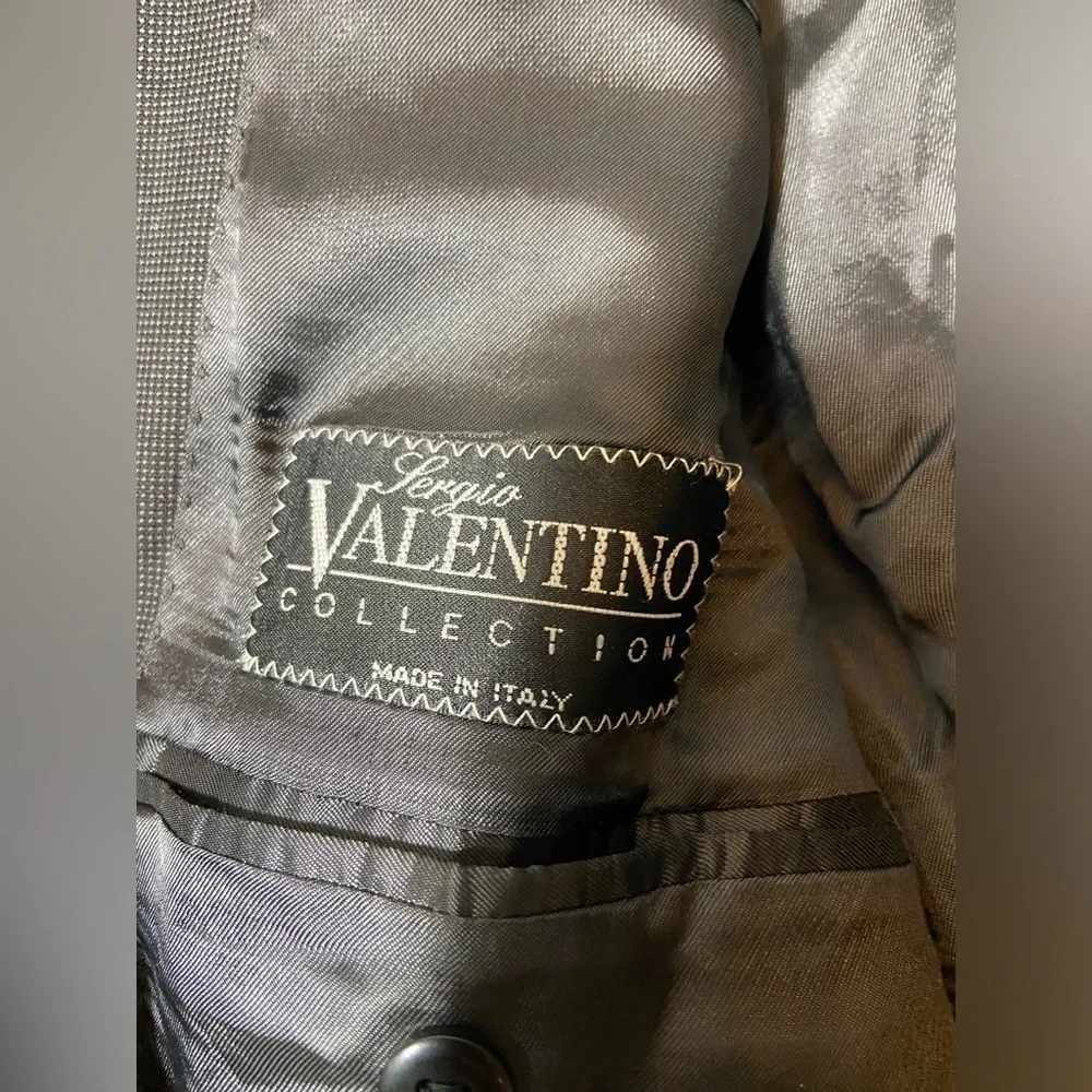 Sergio Valentino Gray 4 Button 100% Wool 52 6 L Blazer Jacket Super 100